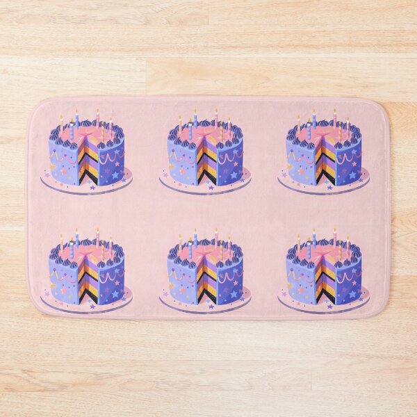 Item preview, Pink Cake Colorful Artistic Food Illustration Style 3D designed and sold by ART ATTACK ZONE.