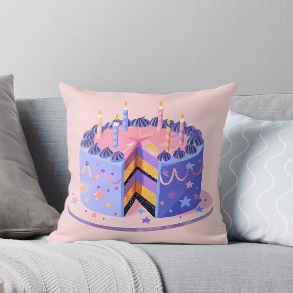 Item preview, Pink Cake Colorful Artistic Food Illustration Style 3D designed and sold by ART ATTACK ZONE.