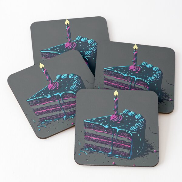 Item preview, Dark Cake Colorful Artistic Food Illustration Style 3D designed and sold by ART ATTACK ZONE.