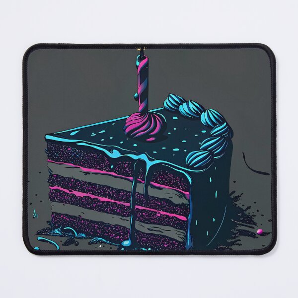 Item preview, Dark Cake Colorful Artistic Food Illustration Style 3D designed and sold by ART ATTACK ZONE.