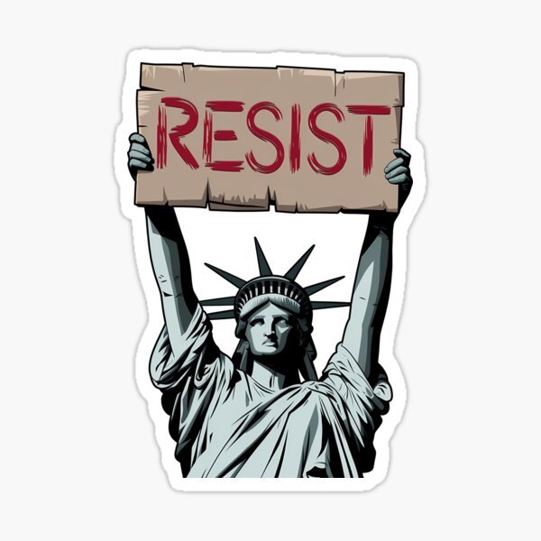 Item preview, Resist Statue of Liberty Anti-Trump designed and sold by Stickersaurus1.