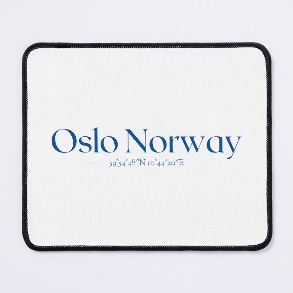 Item preview, Oslo Norway Typography Fun Blue Coordinates designed and sold by AnnaLiliana.
