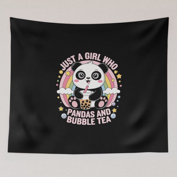 Item preview, Just a girl who loves pandas and bubble tea designed and sold by jkrphoto.