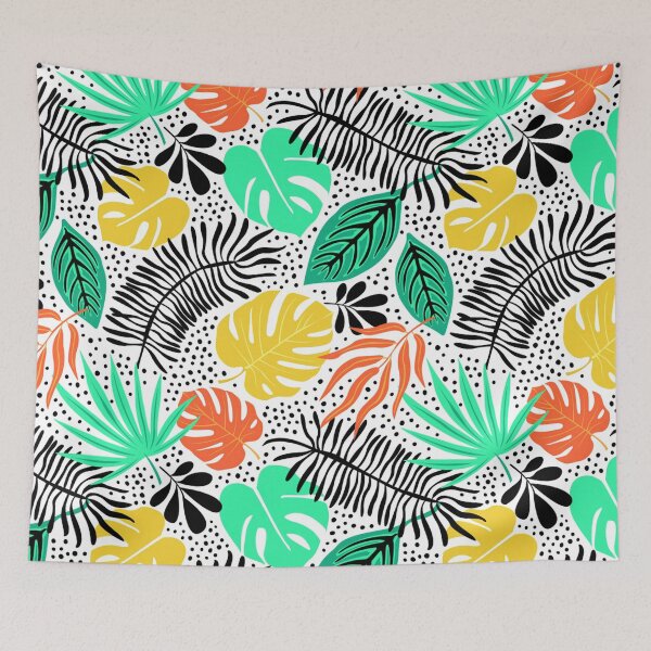 Item preview, Exotic pattern with tropical plants designed and sold by Awesomeskills.