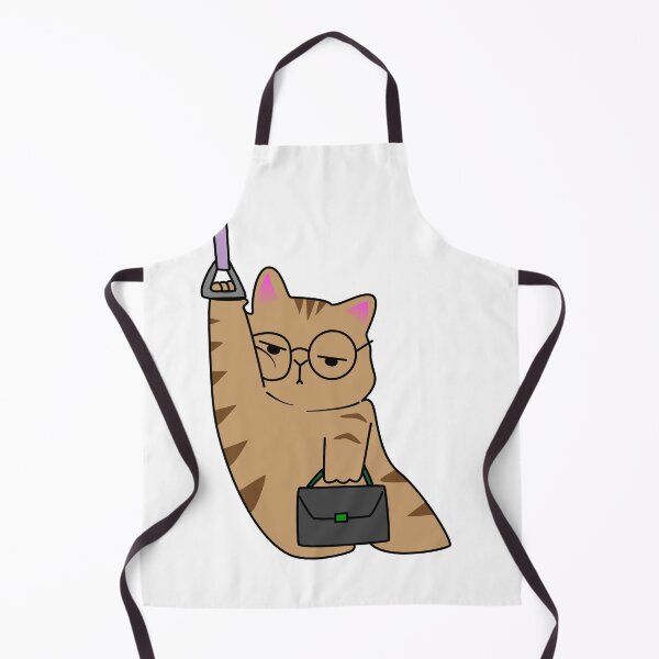 Item preview, cat riding to work on bus funny illustration designed and sold by Artgaus1.
