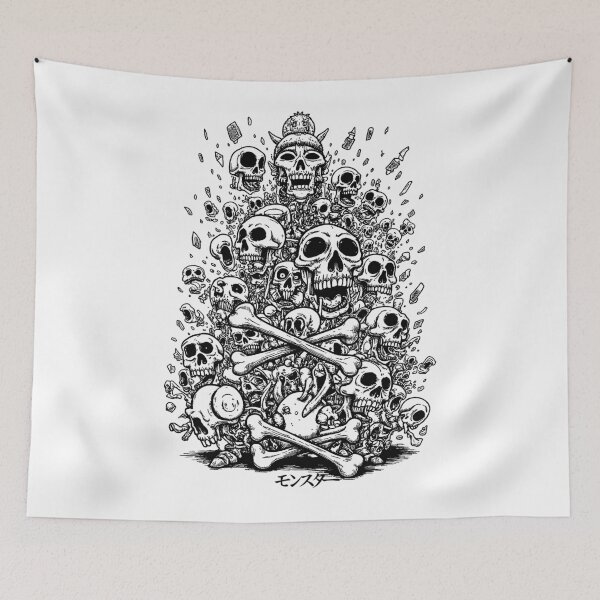 Item preview, japan manga style skulls and bones drawing designed and sold by VonKalt.