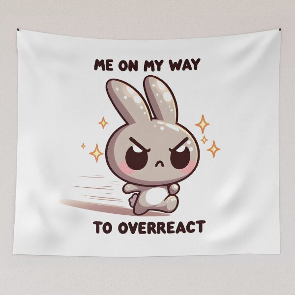 Item preview, Overreact Bunny : Cute Fury Unleashed designed and sold by Susacha.