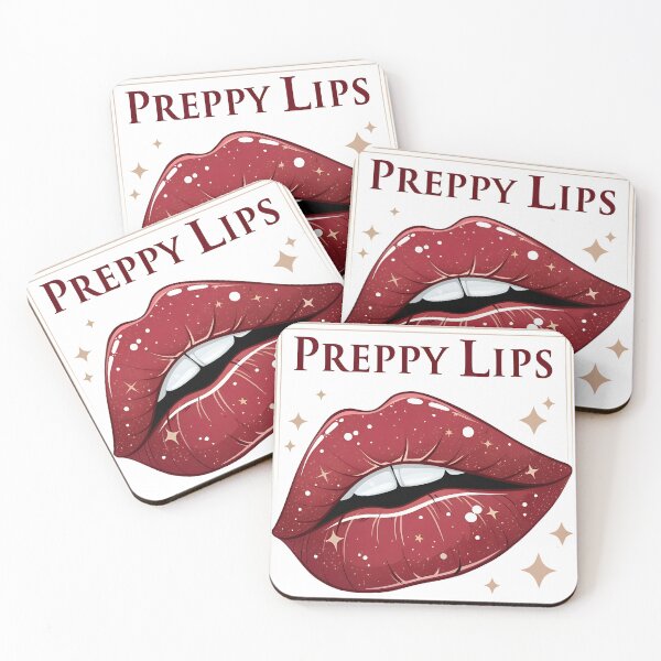 Item preview, Preppy lips text designed and sold by AhArtMe.