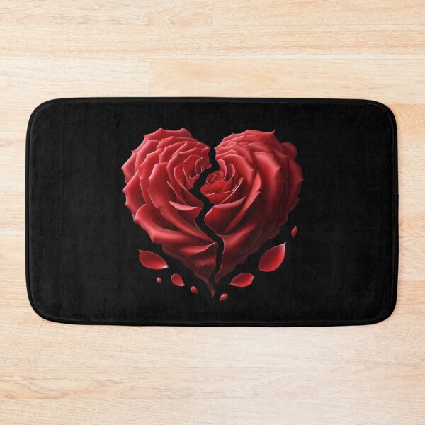 Item preview, Broken Heart-shaped Rose, Black Background, Big Pattern designed and sold by Gaborai.