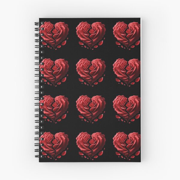 Item preview, Broken Heart-shaped Rose, Black Background, Small Pattern designed and sold by Gaborai.