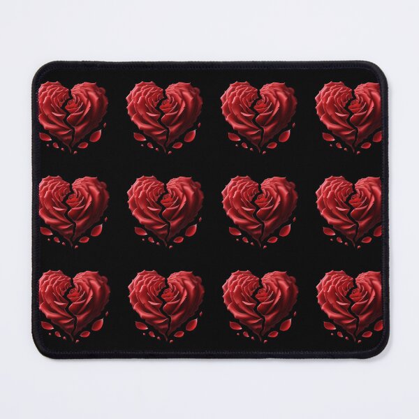 Item preview, Broken Heart-shaped Rose, Black Background, Small Pattern designed and sold by Gaborai.