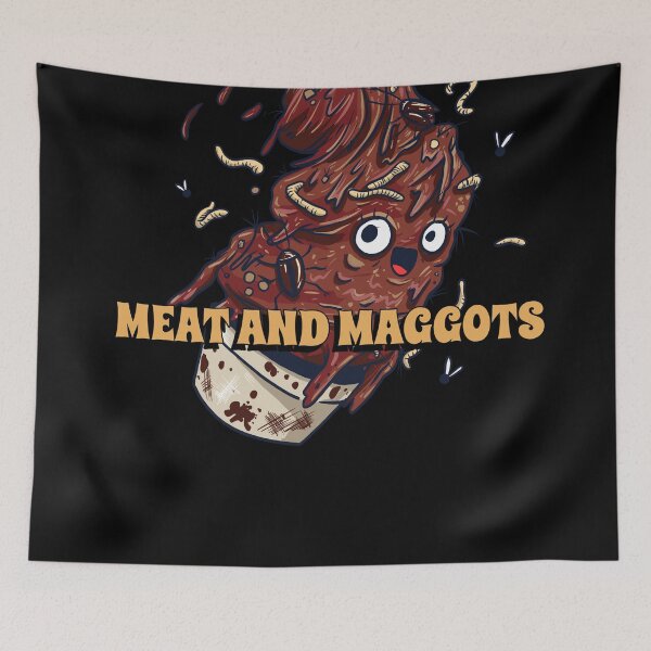 Item preview, Meat and Maggot Shirt designed and sold by StickersPort.