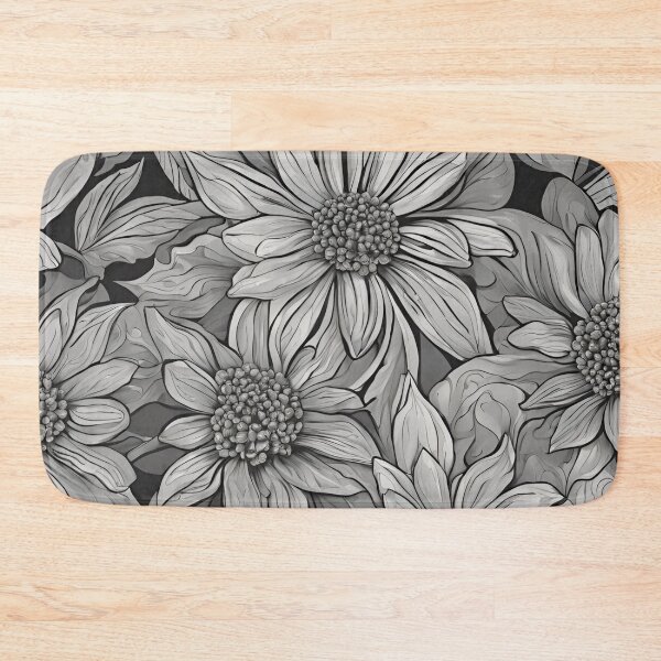 Item preview, Gray Garden Tapestry - Intricate Floral Pattern designed and sold by Line in Bloom.