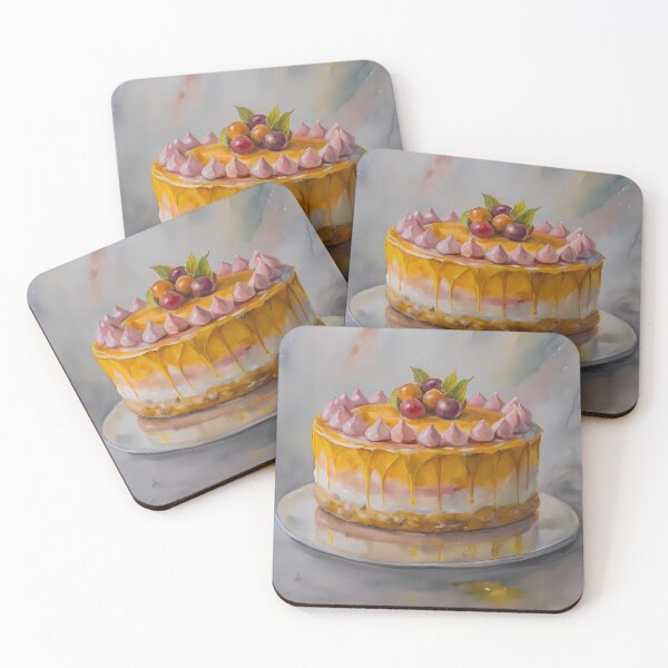 Item preview, Pastels Cake Colorful Artistic Food Illustration Style 3D designed and sold by ART ATTACK ZONE.