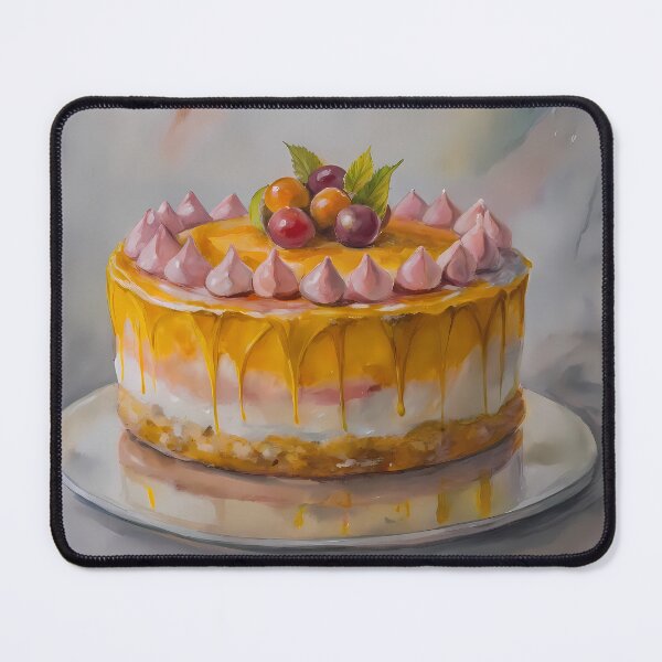 Item preview, Pastels Cake Colorful Artistic Food Illustration Style 3D designed and sold by ART ATTACK ZONE.