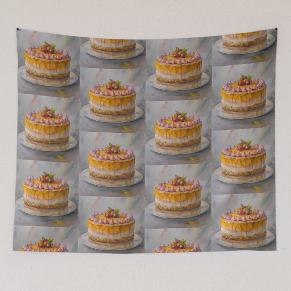 Item preview, Pastels Cake Colorful Artistic Food Illustration Style 3D designed and sold by ART ATTACK ZONE.