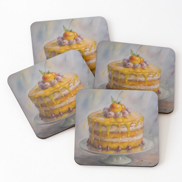 Item preview, Painting Cake Colorful Artistic Food Illustration Style 3D designed and sold by ART ATTACK ZONE.