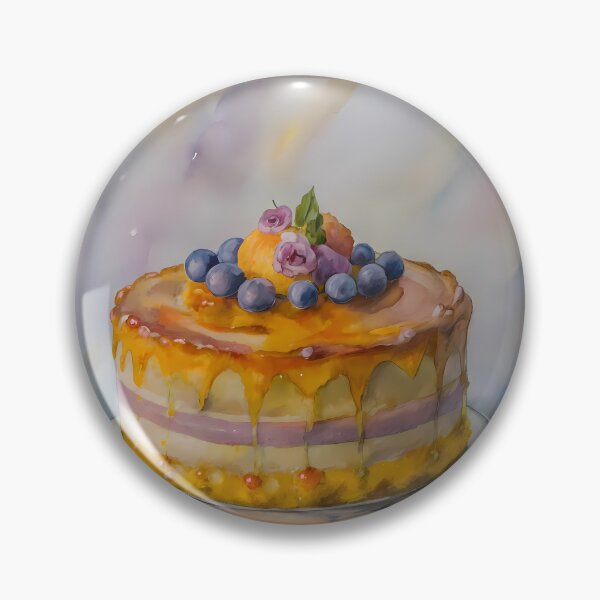 Item preview, Watercolors Cake Colorful Artistic Food Illustration Style 3D designed and sold by ART ATTACK ZONE.