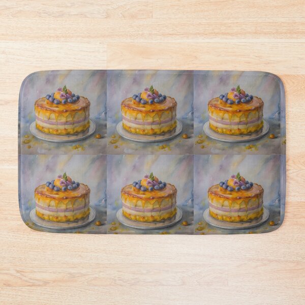 Item preview, Watercolors Cake Colorful Artistic Food Illustration Style 3D designed and sold by ART ATTACK ZONE.