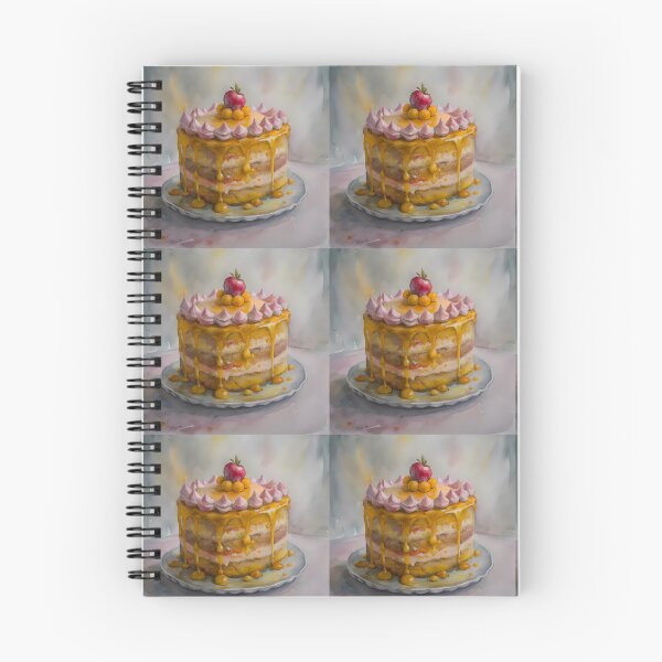 Item preview, Apple Cake Colorful Artistic Food Illustration Style 3D designed and sold by ART ATTACK ZONE.