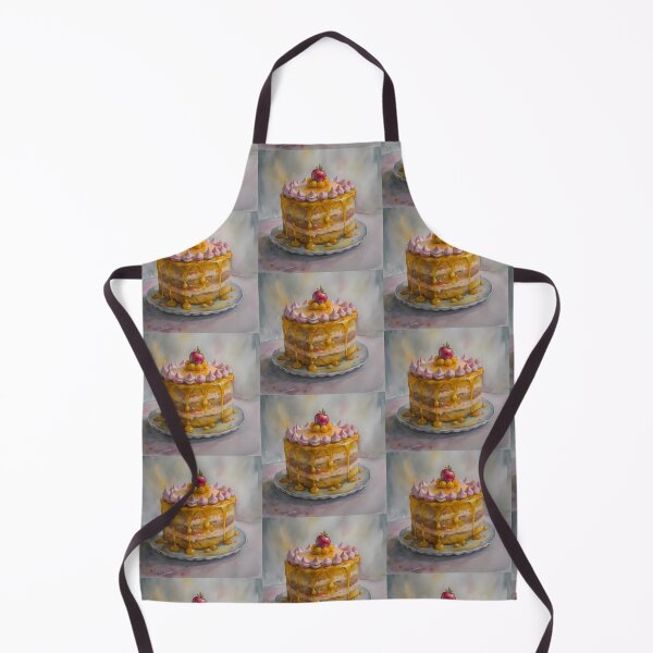 Item preview, Apple Cake Colorful Artistic Food Illustration Style 3D designed and sold by ART ATTACK ZONE.