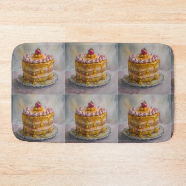 Item preview, Apple Cake Colorful Artistic Food Illustration Style 3D designed and sold by ART ATTACK ZONE.