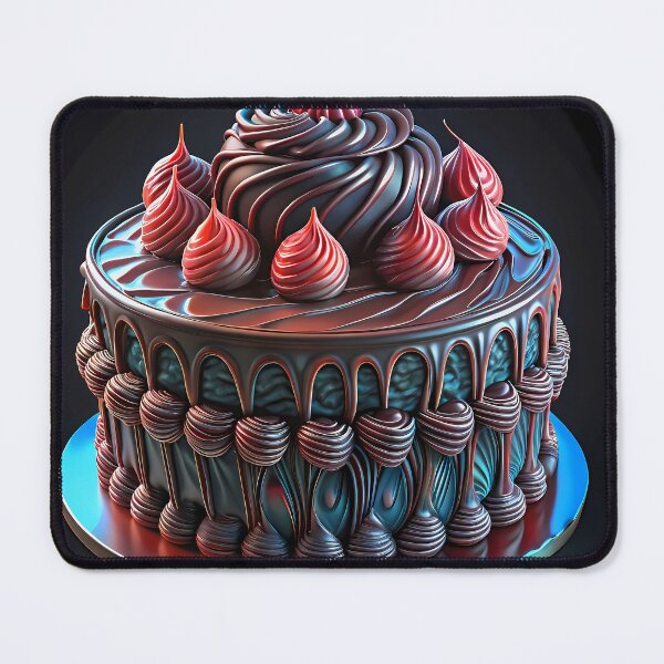 Item preview, Diet Cake Colorful Artistic Food Illustration Style 3D designed and sold by ART ATTACK ZONE.