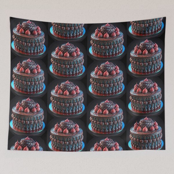 Item preview, Diet Cake Colorful Artistic Food Illustration Style 3D designed and sold by ART ATTACK ZONE.