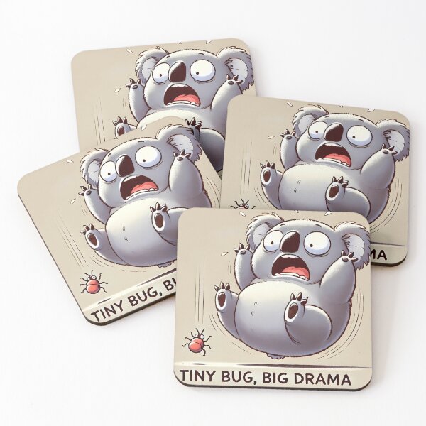 Item preview, Scared Koala Jumping from Bug   designed and sold by Koalangel.