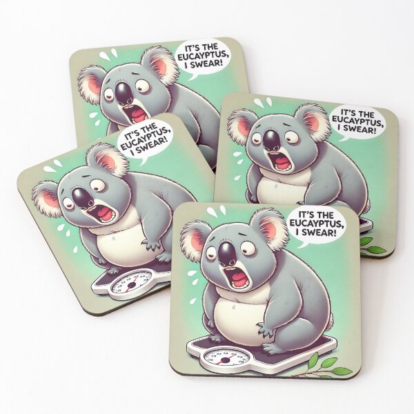 Item preview, Koala Shocked by Weight on Scale   designed and sold by Koalangel.
