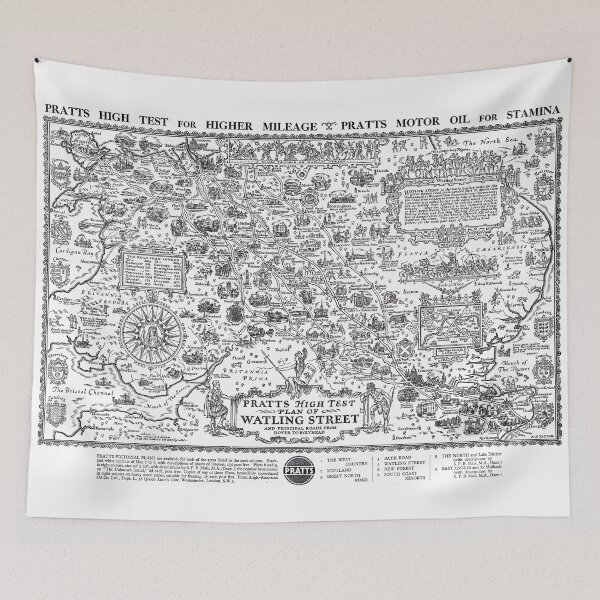 Item preview, Plan of Watling Street and Roads from Dover to Holyhead designed and sold by colourfind.