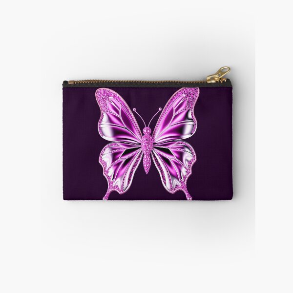 Item preview, y2k metallic Pink Glittery Butterfly designed and sold by svarupa.