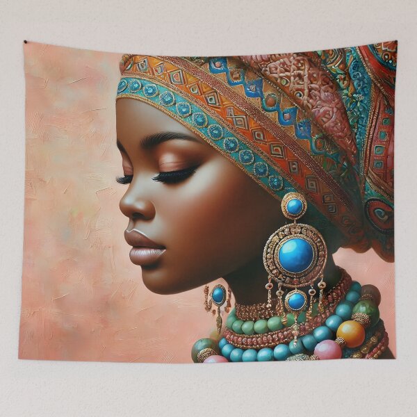 Item preview, Maasai Radiance: Enchanting Beadwork Portrait designed and sold by inkNext.