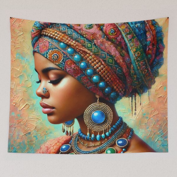Item preview, Maasai Brilliance: Vibrant Beadwork Portrait designed and sold by inkNext.