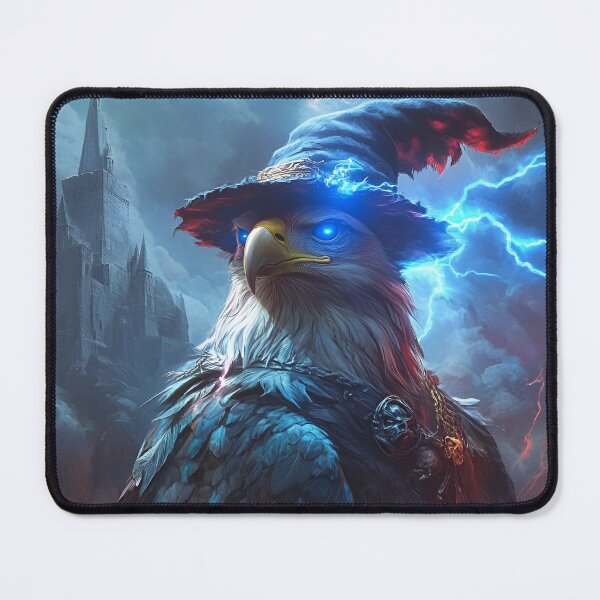 Item preview, Epic Dark Fantasy Eagle Mage designed and sold by RockFireMerch.