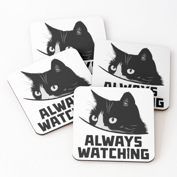 Item preview, Always Watching Funny Black Cat designed and sold by ZAIKY DREAMS.