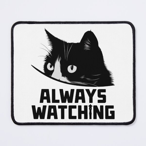 Item preview, Always Watching Funny Black Cat designed and sold by ZAIKY DREAMS.