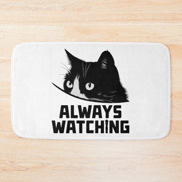 Item preview, Always Watching Funny Black Cat designed and sold by ZAIKY DREAMS.