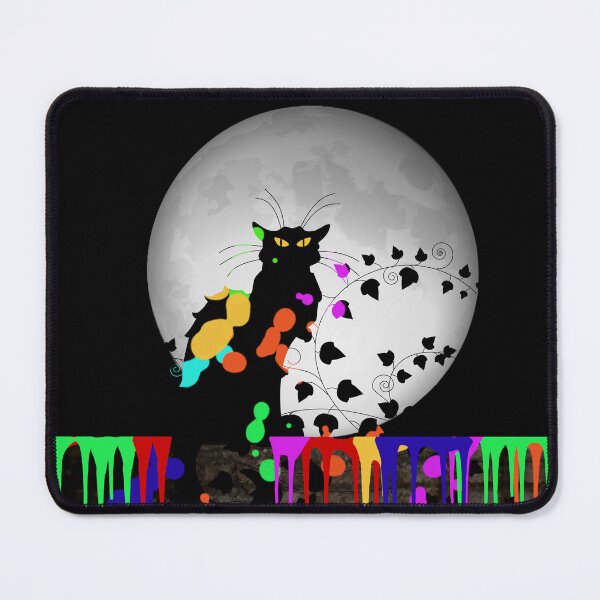 Item preview, Chat Noir Holi Hai with Full Moon designed and sold by HolidayBug.