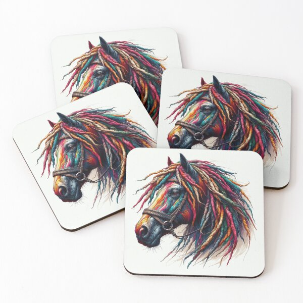 Item preview, Vibrant Horse with Dreadlocks designed and sold by gkhanco.