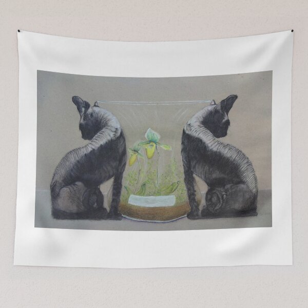 Item preview, Glass pot between cats designed and sold by Astrid de Cock.