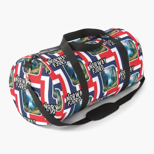 Item preview, Stunning Norway Fjord Landscape with Norwegian Flag designed and sold by Psycho-Crazy.