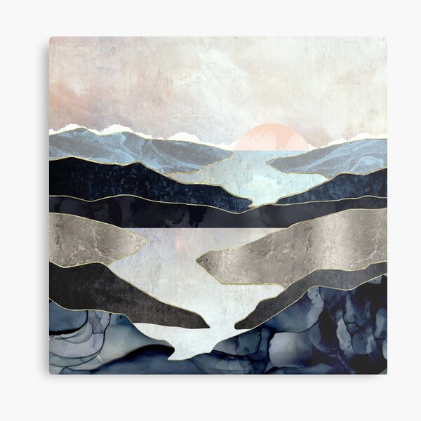 Blue Mountain Lake Metal Print