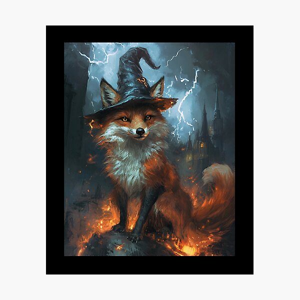 Item preview, Magical Fox Witch designed and sold by RockFireMerch.