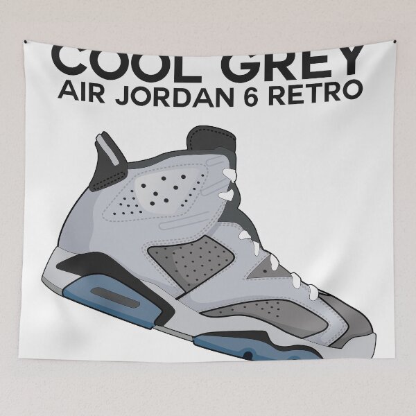 Item preview, Air Jordan 6 Retro ‘Cool Grey’ Shoes Design Vector designed and sold by andriassaputro.