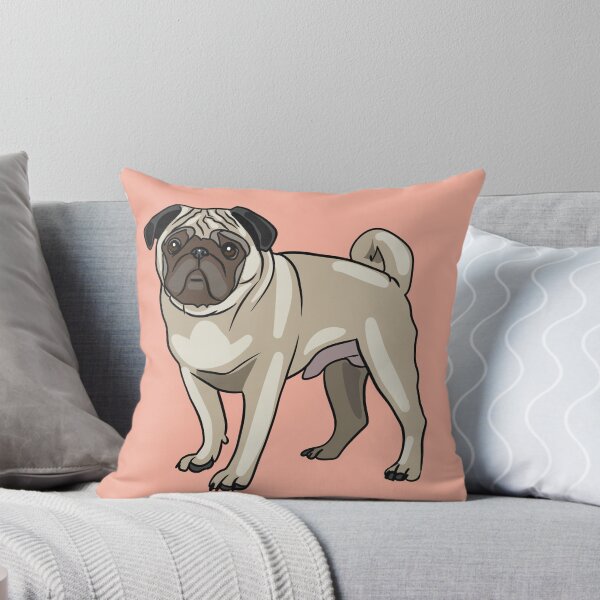 Item preview, Pug Dog funny small beige yellow doggy puggy designed and sold by Kikabu.