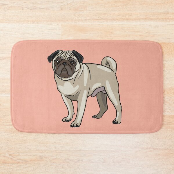 Item preview, Pug Dog funny small beige yellow doggy puggy designed and sold by Kikabu.