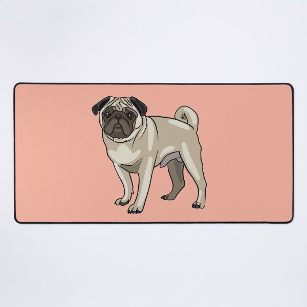 Item preview, Pug Dog funny small beige yellow doggy puggy designed and sold by Kikabu.