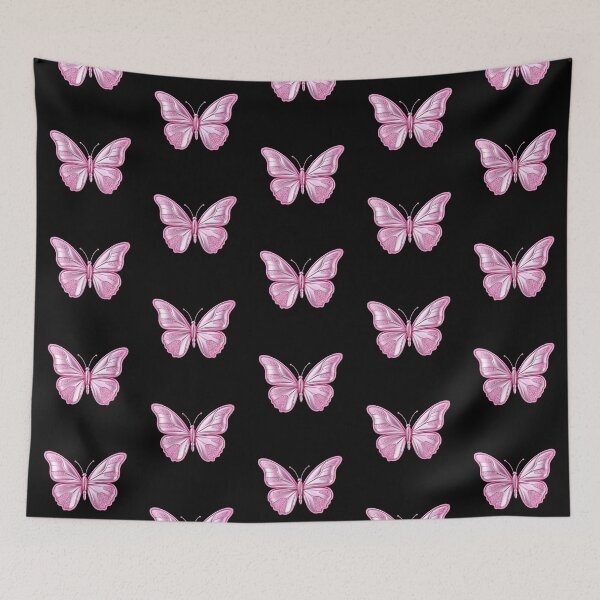 Item preview, y2k metallic Pink Glittery Butterfly designed and sold by svarupa.