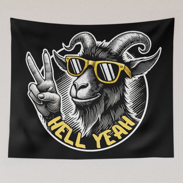 Item preview, Hell Yeah – Chill Goat Vibes designed and sold by sekrecja.